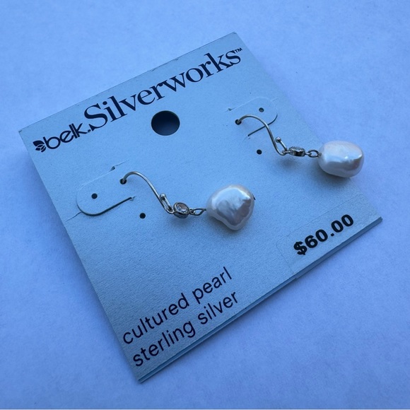 NEW! Women’s Cultured Pearl Sterling Silver by Belk Silverworks NWT - Picture 3 of 5